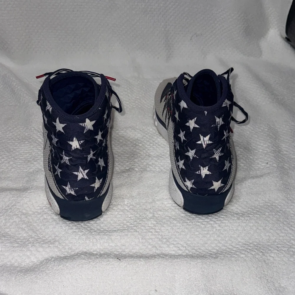 Under Armour Project Rock Delta Charged Navy and White Star Sneakers - Picture 5 of 8